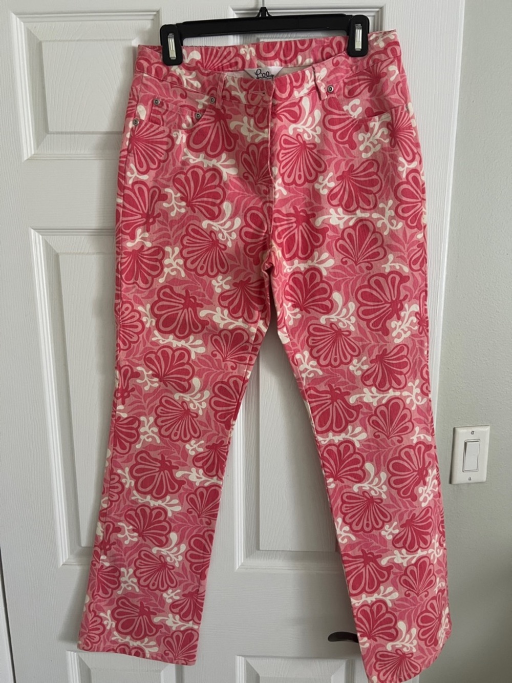 Lilly Pulitzer Pink Floral Straight Leg Jeans